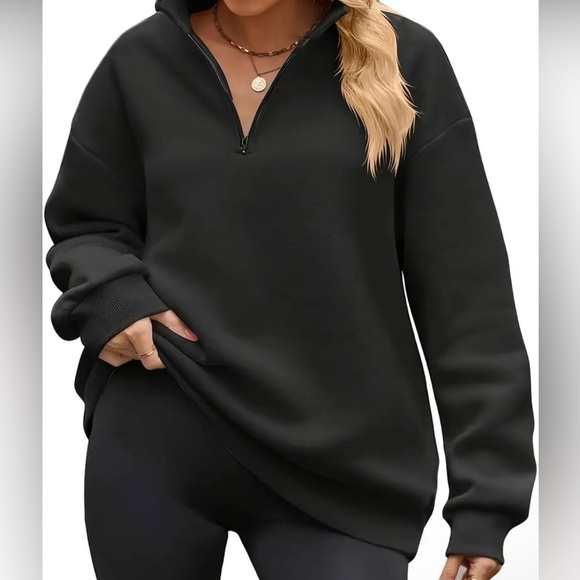 Jackets & Blazers - Plus Size Womens Stand Collar Strap Zipper Sports Sweatshirt Casual Sport